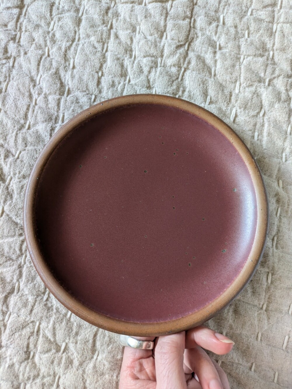 East Fork Cake Plate Wine Dark Sae